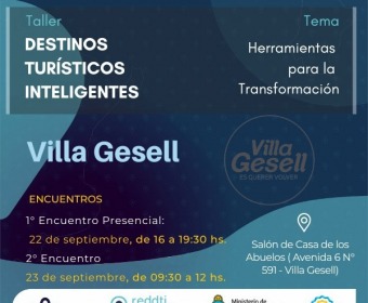 SE LLEVARÁ A CABO EL TALLER DE DESTINOS TURÍSTICOS INTELIGENTES