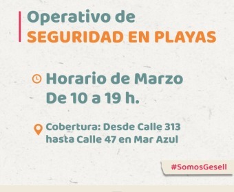 MODIFICACIÓN EN EL HORARIO DE COBERTURA DE GUARDAVIDAS