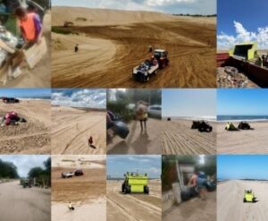 GRAN TRABAJO DE LIMPIEZA EXHAUSTIVA DE PLAYA EN LA ZONA DEL ENDURO