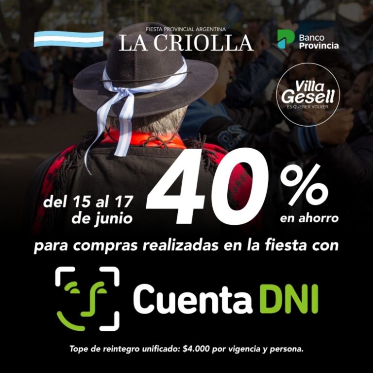 LA CRIOLLA TENDRÁ 40% DE DESCUENTO CON CUENTA DNI