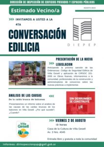 Edificios Privados y Espacios Públicos organiza una charla en Villa Gesell