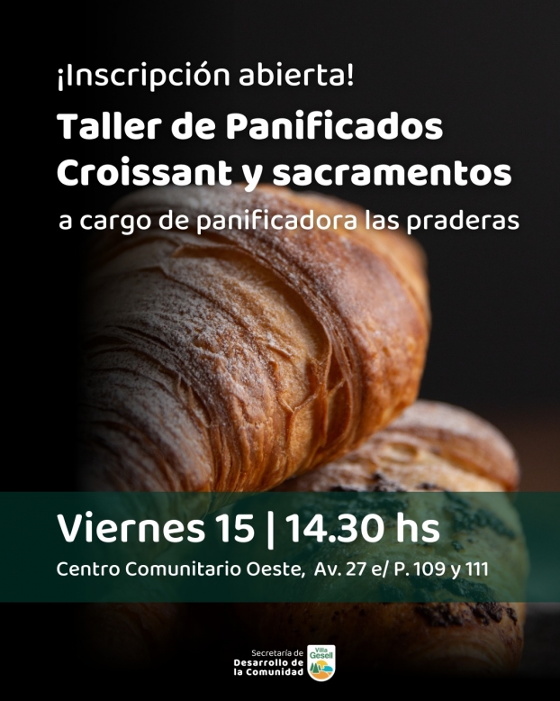 SE REALIZARÁ UN NUEVO TALLER DE PANIFICADOS