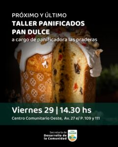 SE VIENE EL ÚLTIMO TALLER DE PANIFICADOS DEL AÑO