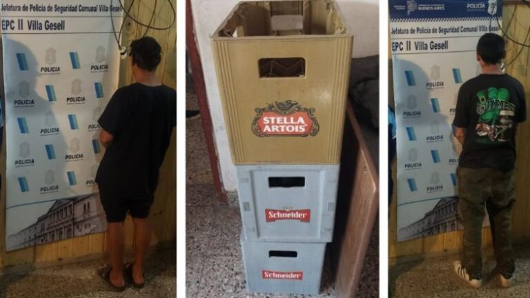 Se robaron cajones de cerveza, los vieron y los atraparon