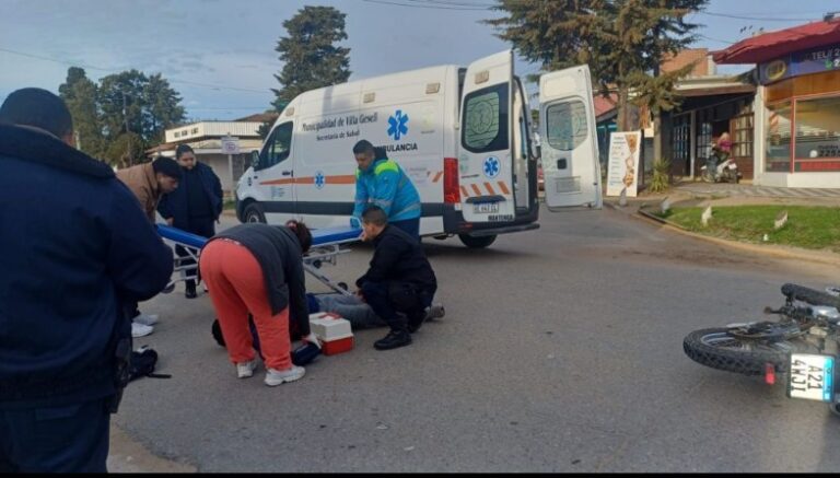Motociclista herido en accidente