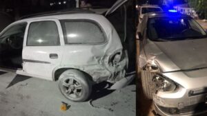 Choque, incendio y fuga: rápida intervención policial