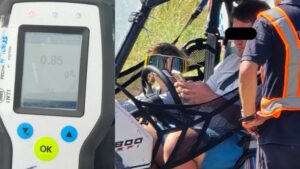 El conductor de un UTV, que circulaba con un menor, dio positivo al test de alcoholemia