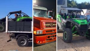 Lo fueron a buscar | Secuestran camion y UTV por maniobras temerarias