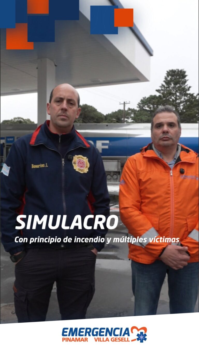 Bomberos realizaron un simulacro en una estación de servicio