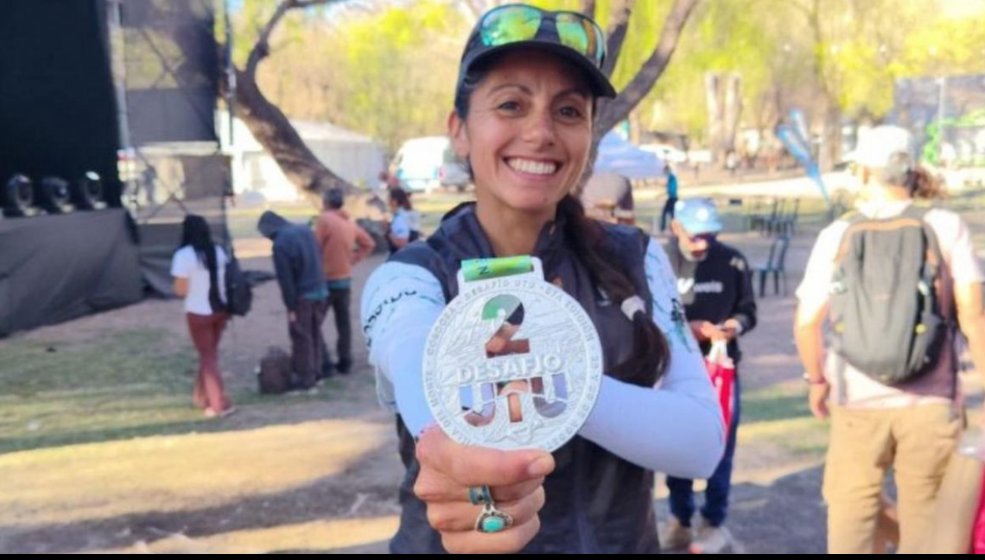 la geselina que es madre de tres hijos y representó a la Argentina en un Mundial de Trail